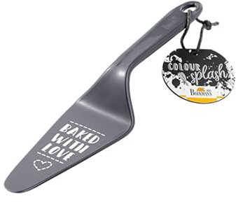 Birkmann, Colour Kitchen Tortenheber, Grau, Kunststoff, mit Spruch, 26 x 6 cm, spülmaschinengeeignet, 429802