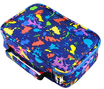 EDATOFLY 72 Slots Federmappe, Große Kapazität Reißverschluss Federmäppchen Stationäre Fall Farbige Bleistifte Halter Case Federtasche mit Innentasche (Meerblau)