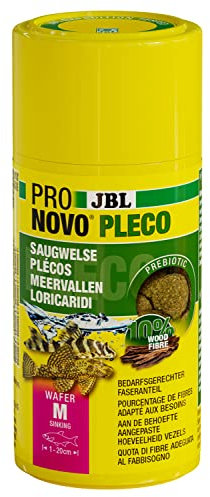 JBL PRONOVO PLECO WAFER, Futterwafer für Saugwelse von 1-20 cm, Fischfutter, Größe M, 100 ml