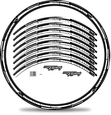 Finest Folia 16-teiliges Set Felgenrandaufkleber Sticker für Fahrrad Felgen im Streifen Stripes Design Komplett Set für 27 29 für Ebike Rennrad Mountainbike MTB Laufrad