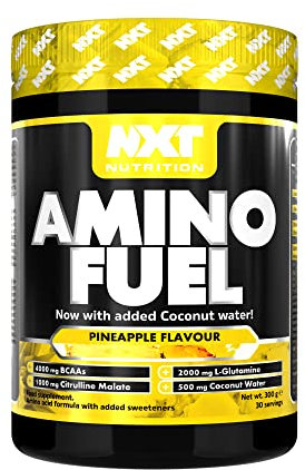 NXT Nutrition Amino Fuel Energy Drink | BCAAs Amino Acids with Beta Alanine, Vitamin D3 and Citrulline Malate – for Performance, Endurance and Energy Support | (Pineapple)