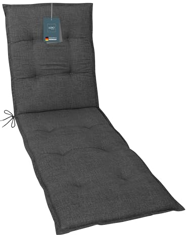 LILENO HOME 1er Set Auflage für Gartenliege 190 x 60 x 60 x 6 cm anthrazit