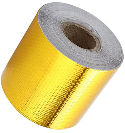 TEHAUX Dichtband Dichtungsband Wasserdichtes Klebeband Alufolienband zum Abdichten Flicken Warm- Kaltluftkan?le Rohr Luftkan?le Golden Wasserdichtes Band Wasserdichtes Dichtungsband