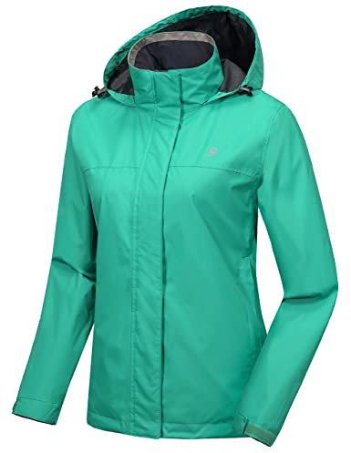 Little Donkey Andy Damen wasserdichte Regenjacke Leichte atmungsaktivem Regenjacke für Outdoor-Windbreaker zum Wandern, Reisen