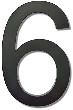 Numero civico esterno- 200mm -grande numero civico esterno galleggiante 3D moderno - resistente alle intemperie e facile da installare - realizzato in acrilico di alta qualità, numero nero(6/9)