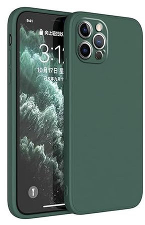 nulala Phone Case for iPhone 11 Pro Max, Shockproof Liquid Silicone Protective Case with Soft Anti-Scratch Microfiber Lining Ultra Slim Phone Cover for iPhone 11 Pro Max, Dark green