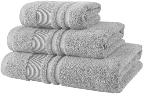 Lions Bamboo Towels - Premium Bath Sheets Set of 2 (90x140cm) - 60% Bamboo 40% Cotton, Extra Large Towels Bath Sheet, Highly Absorbent Quick Drying Soft Bathroom Towel, Silver