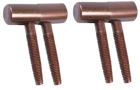bricoleva.it Cerniere Anuba per porte e finestre in legno, Set di 2 cerniere maschio e 2 femmina - Cerniere a 2 gambi - Kit in diversi colori e dimensioni (14 mm, Bronzato)