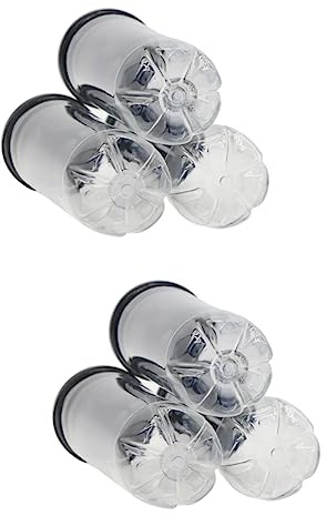 Toddmomy 6 Pcs Tennis Cylinder Clear Container Black Tennis Balls Container with Lid Tennis Saver Organizer for Garage Tennis Ball Storage Can PVC Transparent Plastic Tennis Holder Portable