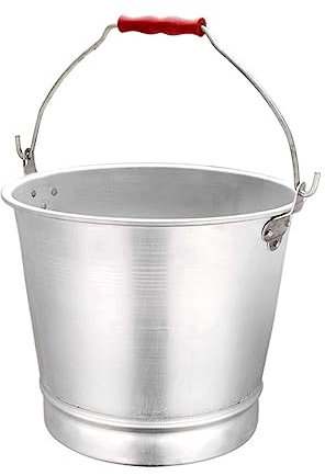 BESTonZON Seau Aluminium Épais Robuste Et Multifonction Récipient Résistant Pour Stockage De Lait Eau Et Glace Portable Pour Ferme Et Plage