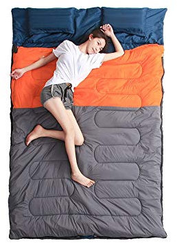 Ultraleichter Baumwoll-Camping-Schlafsack, Camping-Liebhaber, Doppelschlafsack, Erwachsene, Kompressionssack im Freien