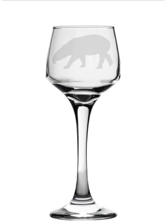 Tapir Engraved Sherry Glass, Animal Gift for Women, Gift for Men