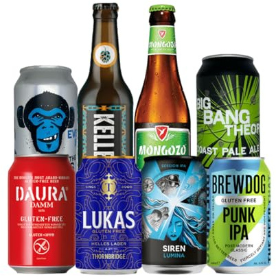 Gluten Free Craft Beer Case Gift Set - 8 Pack of Pale Ale, Lager & IPAs | Gluten Free, Vegan