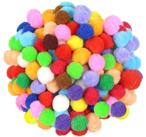 TOAOB 300 Piezas Pompones Manualidades Creativas de Color de 2 cm Bolas de Fieltro Pompones Para Bricolaje Suministros Decoraciones Costura Guirnaldas y Flecos