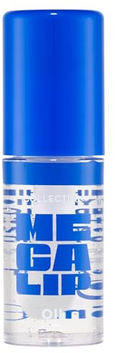 Collection Cosmetics Mega Lip Oil, Moisturising High Shine Lip Oil, Non-Sticky, Fat Applicator, Infused with Squalene and Cloudberry Oils, 5ml, Shade Crystal Clear