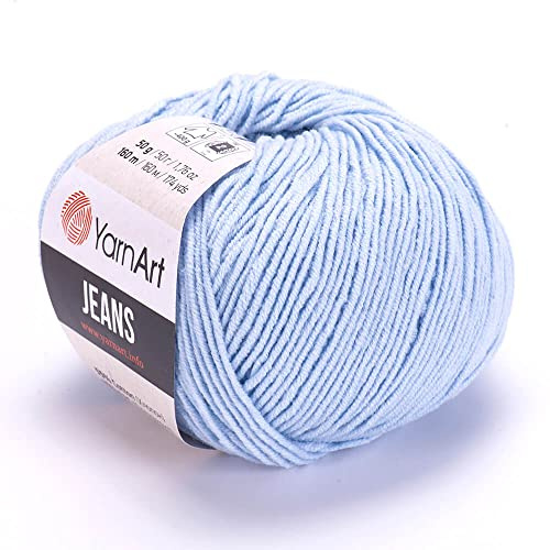 Yarn Art Jeans Yarn 160m, Soft Cotton Amigurumi Doll Animal 50g Knitting Crochet (75)
