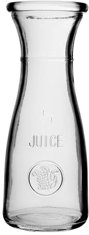 KADAX Jarra sin tapa de cristal, jarra de agua universal, jarra de agua, jarra de cristal, jarra para bebidas, jarra para todo tipo de zumos, decantador de vino (1 litro, 1 pieza)