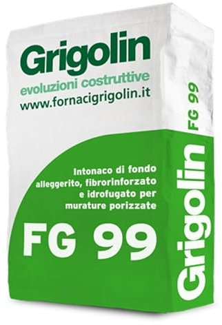 Intonaco di fondo alleggerito, fibrorinforzato e idrofugato per murature porizzate-FG99-25kg