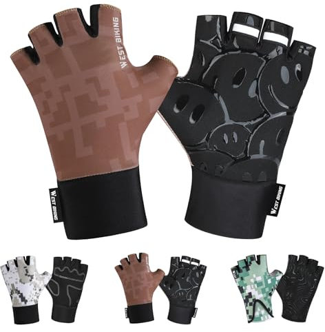 West Biking Fahrradhandschuhe Kinder - Atmungsaktiv MTB Handschuhe Kinder für Jungen Mädchen 4-12 Jahre, Sommer rutschfest Sporthandschuhe