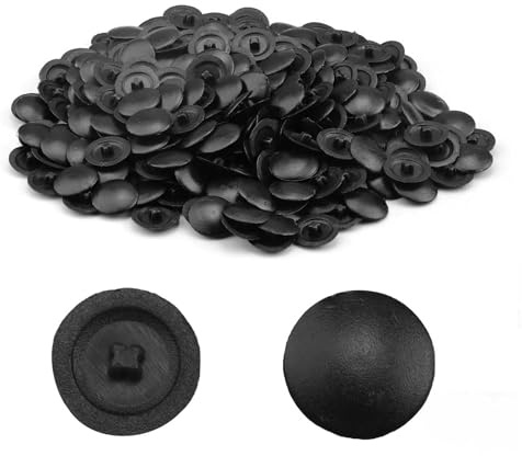 0XBIT Schraubenabdeckung, 300 Stück Schraubenabdeckung Schwarz 11 mm, Abdeckkappen für Bohrlöcher Passgenau, Formschön und Feuchtigkeitsbeständig, für Meisten Phillips-Schrauben