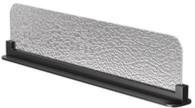 LXBAMKEA Sichtschutz-Tischtrennwand, Trennwände Aus Edelstahl Für Essbereiche, Transluzentes Glas Trennwände Für Restaurants, Büro-Hotelbar Halbtransparente Trennwand(Black,7.87x23.62in/20x60CM)