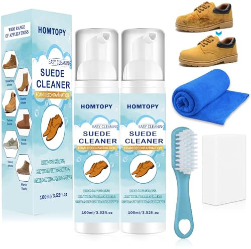 Suede Shoe Cleaner,200ml Suede Cleaner White Trainer Cleaner Shoe Cleaner Kit for Suede, Nubuck, Trainer, White Shoes, Knit, Boots, Trainer, Sneaker, Leather, Best for Remove Dirt and Stains