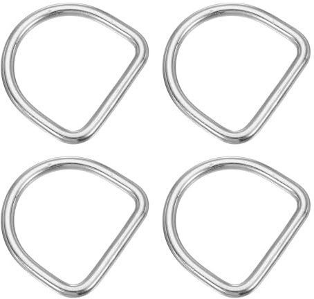 PATIKIL Metall D-Ringe, Edelstahl Halbrunder D-Ring, Taschenzubehör, DIY Zubehör für Gürtel, Nähen, Hundehalsbänder, Karabiner, Gurtbänder
