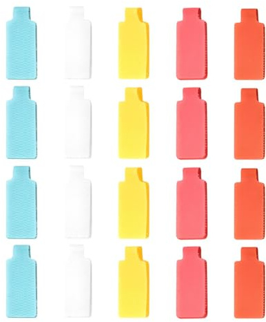 DAWCBVJQ Étiquettes de câble, étiquettes de cordon, 20X étiquettes pour l'étiquetage, Marqueurs de fils réutilisables, écriture sur l'identifiant de câble, couleurs assorties, organisation des fils et