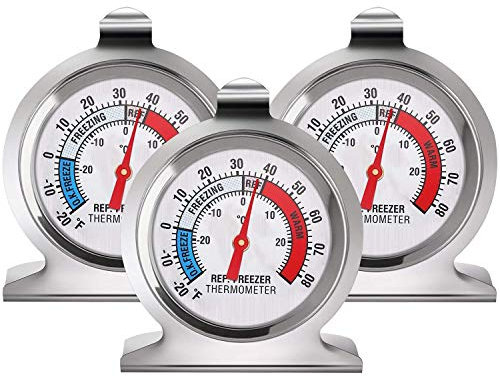 Quystetes RéFrigéRateur CongéLateur SéRie ThermomèTre Grand Cadran ThermomèTre ThermomèTre de TempéRature pour RéFrigéRateur CongéLateur