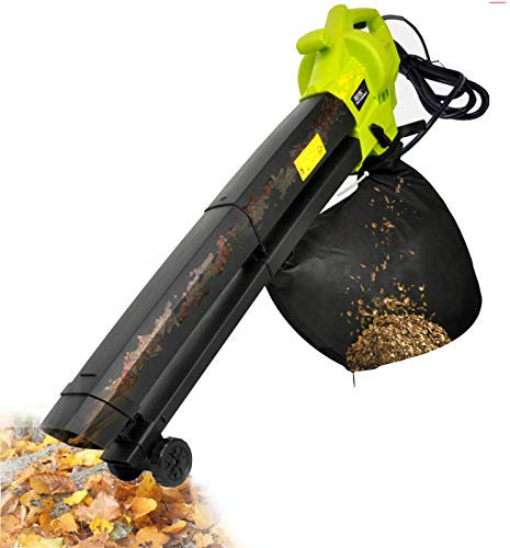 KJZHFOZ Leaf Blower, Garden Blower, Vacuum Shredder with 40L Collection Bag/30M Cable, Courtyard Living Room