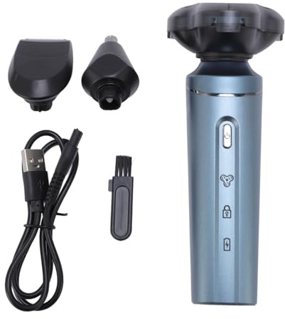 Bartschneider für Männer, 3-in-1-Elektro-Bartschneider-Set, Reziproker 3-Kopf-Bartschneider, Wiederaufladbarer Kabelloser Bartschneider, Rasierer für Männer, Pflegeset