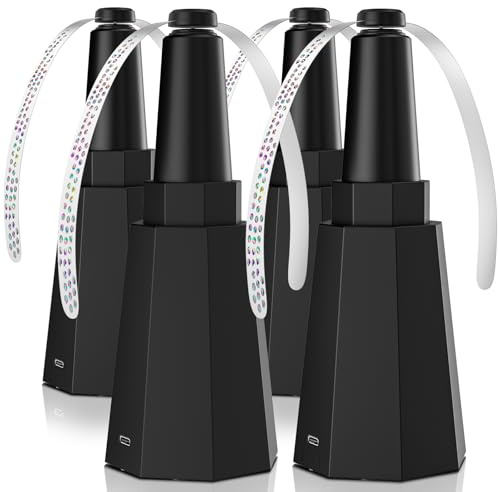 4-Pack Rechargeable Fly Fans for Tables Up to 10-Hour Working Time, Indoor Outdoor Mute Food Fans to Keep Flies Away, Retractable Table Fans with Hook for Home Restaurant Party Picnic Patio, Black