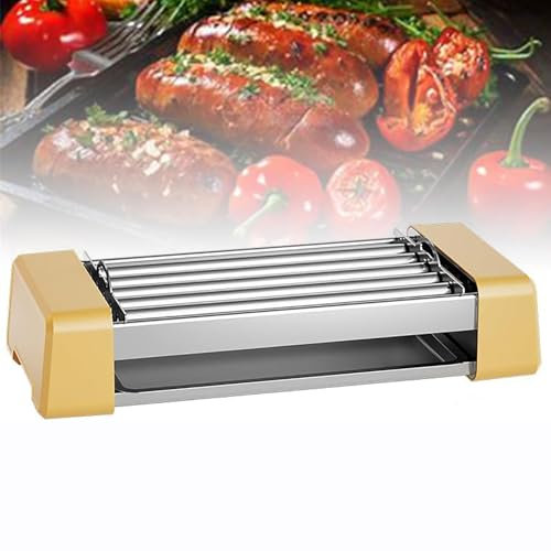 Macchina per hot dog - Griglia per salsicce da banco a temperatura controllata, salsicce da colazione da negozi di barbecue domestici, facile da usare e pulire