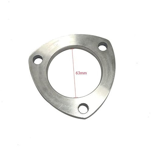 MAYANGYANG Brida De Piso Piezas de automóvil silenciador de Escape Brida Tubo de Escape Junta Triangular 51mm 63mm 76mm Accesorios de Junta Brida Roscada(1pcs 63mm)