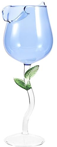 OUNONA Verre à Vin à Tige Longue Forme Rose Raffiné Cadeau Anniversaire Femme Verre Chic Pour Fêtes Et Anniversaires Design Original Pour Amateurs