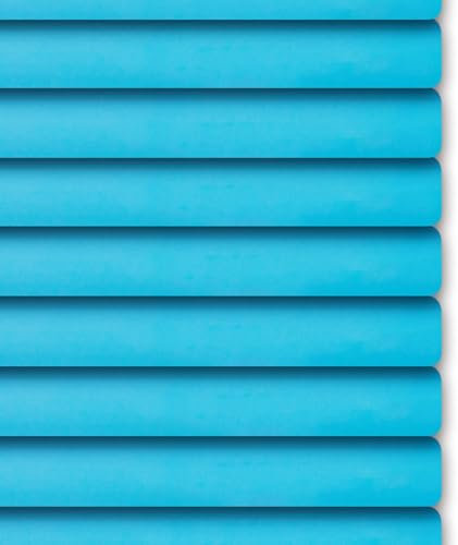 Aluminium Jalousien Plissee Jalousetten Horizontale Fenster Verdunkelungsrollo Seitenzugrollo 25.0 mm Lamellen Sonnenschutzrollos für Küche Büro(Light Blue,W110cm x H120cm)