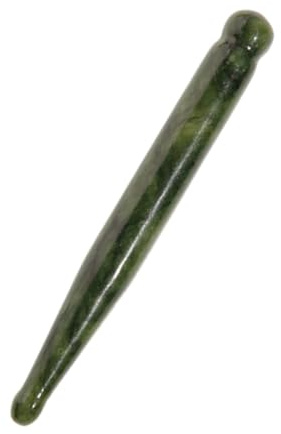 Akupressurstift aus Jade für Körper und Finger, Grün, Traditionell | Punktmassagegerät mit Runden Kanten und Spitze, für Zuhause und Langem Spaziergang
