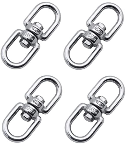 4 PCS Panier Suspendu en Acier Inoxydable Spinners 5 mm Crochets pivotants à Double extrémité pour Le Panier de Fleurs Suspendu et mangeoire à Oiseaux
