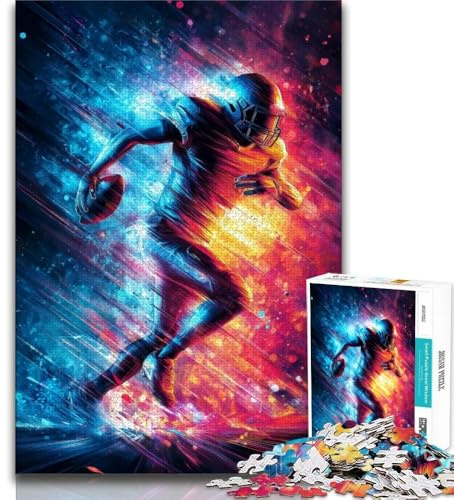 Puzzle für Teenager 1000 American-Football-Spieler Teenager-Puzzles anspruchsvolles Spiel ganze Familie 26x38cm