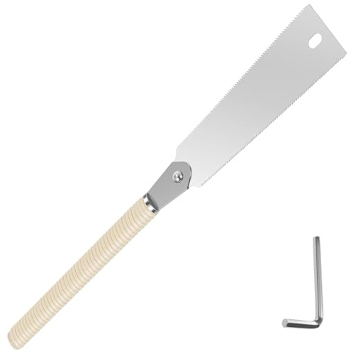 Holz Säge 11/17 TPI Zweischneidig Dübelsäge 60x8cm Japansäge Handsäge Japan Säge für Heimwerken Holzbearbeitungswerkzeuge