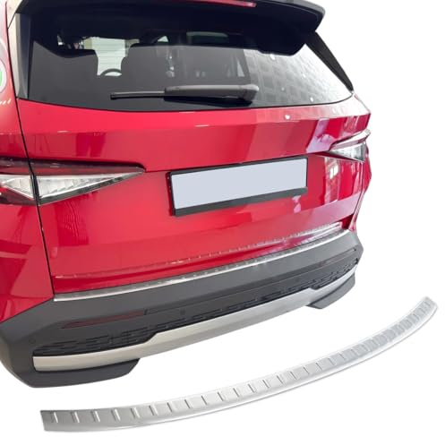 Protection pare-chocs arrière compatible avec Skoda Elroq | à partir de 2025 + acier inoxydable mat protection pour bord du coffre de chargement