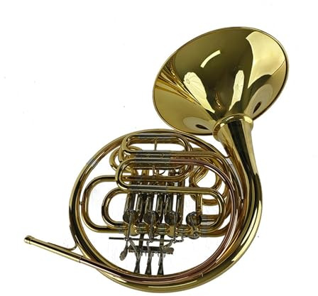 Doppeltes Waldhorn Verbundenes Transponiertes Horn Mit Vier Klappen Und Zweireihigem Instrument In Der Tonart B-F