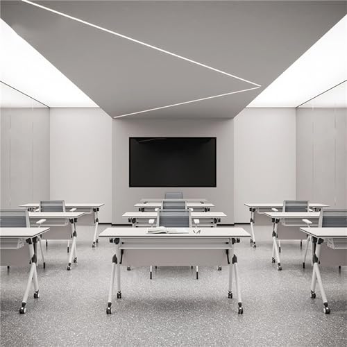 Klapptisch, 3-teiliges Set, moderner klappbarer Seminar- und Konferenztisch für Büro, Schulungsraum, mobil, klappbar, 55 Zoll (ca. 140 cm)