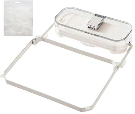 Filtro angolare per lavello da cucina, filtro per scarico angolare con 50 sacchetti filtranti, supporto riutilizzabile per riporre i rifiuti, filtro per lavello da cucina per drenaggio