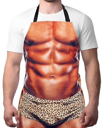 OPVYAEU Herren Kochschürze Lustige Schürze Männer Küchenschürze BBQ Backschürze Personalisiert Geschenkideen Kochen Grillen Küche Alltag