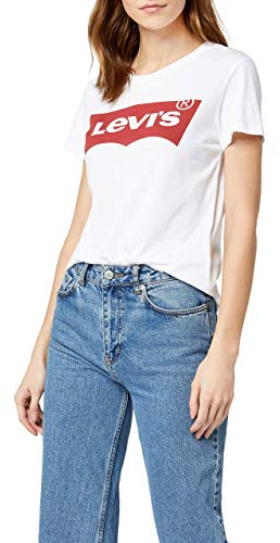 Levi's dam T-shirt The Perfect Tee, Stor fladdermusvinge vit, XS