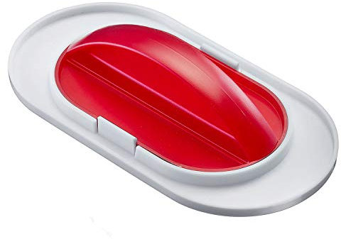 Westmark Smoother per pasta e spatola per creme, 2 in 1, Spatola grande e piccola, Plastica, Bianco/Rosso, 30482280