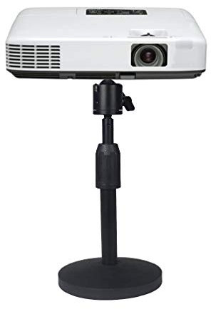 Drsn Support de Bureau du Projecteur, Hauteur Réglable de 20-28 cm - 1/4 Vis - Charge de 1.5kg, Support Mini Vidéoprojecteur/Appareil Photo/téléphone, Support Solid