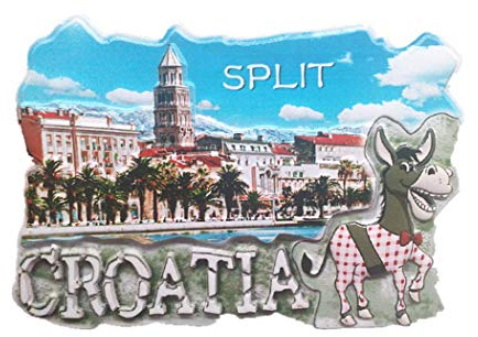 3D-Kühlschrankmagnet, geteilt, Kroatien, Reise-Souvenir, Geschenk, Zuhause, Küche, Kühlschrank, Dekoration, Magnet-Aufkleber, Bastel-Kollektion