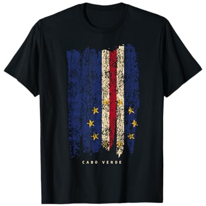 Vintage Kap Verde Flagge Retro Kapverdische T-Shirt